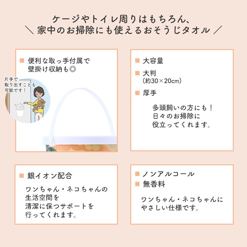 ポイ太くん　ペット用おそうじタオル　本体　130枚