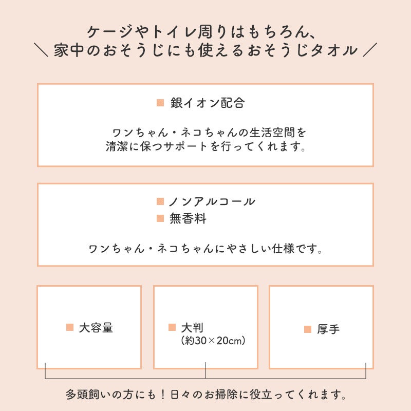 ポイ太くん　ペット用おそうじタオル　詰替　100枚